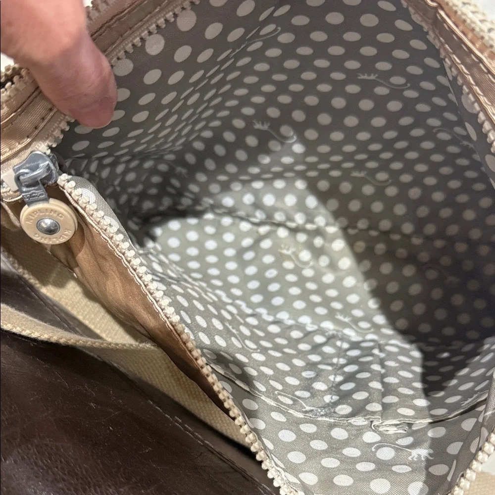 Kipling Metallic Tan Crossbody Bag